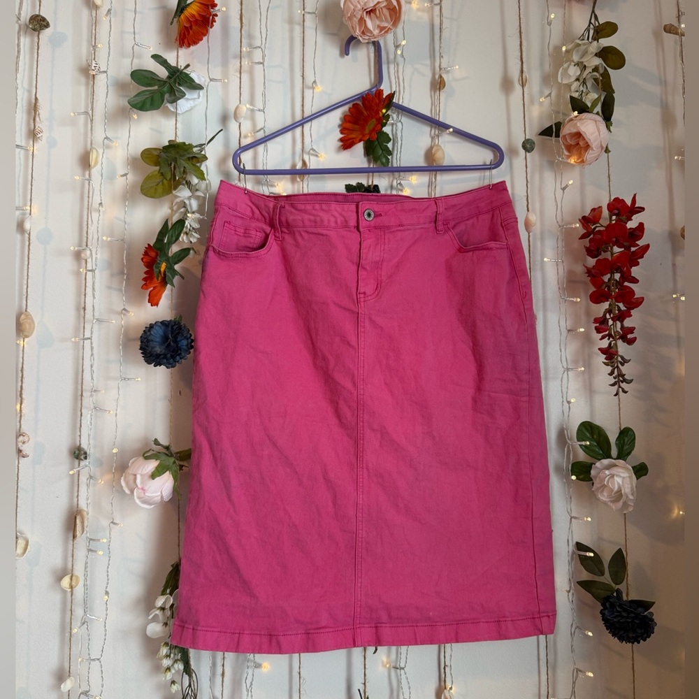 🩷 Pink Denim Skirt 🩷